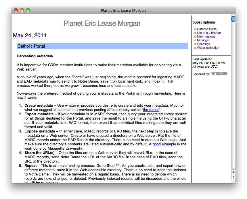 Planet Eric Lease Morgan